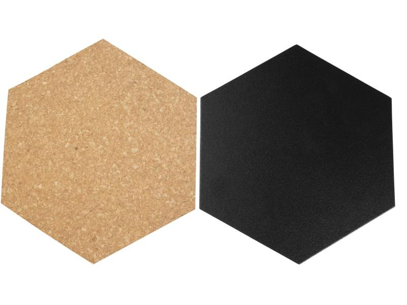 Securit Comboboard Silhouette Hexagon 7Stk. + Kreidetafel, Set