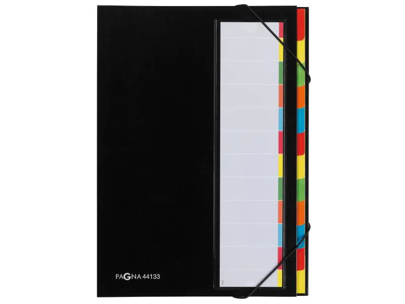 Pagna Ordnungsmappe A4 Premium Schwarz, 12 Fächer