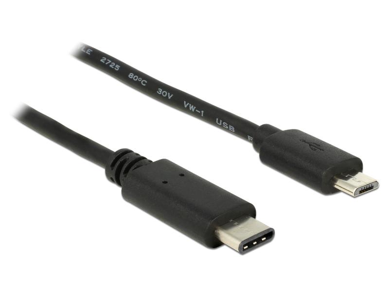 Delock USB 2.0-Kabel  USB C - Micro-USB B 0.5 m