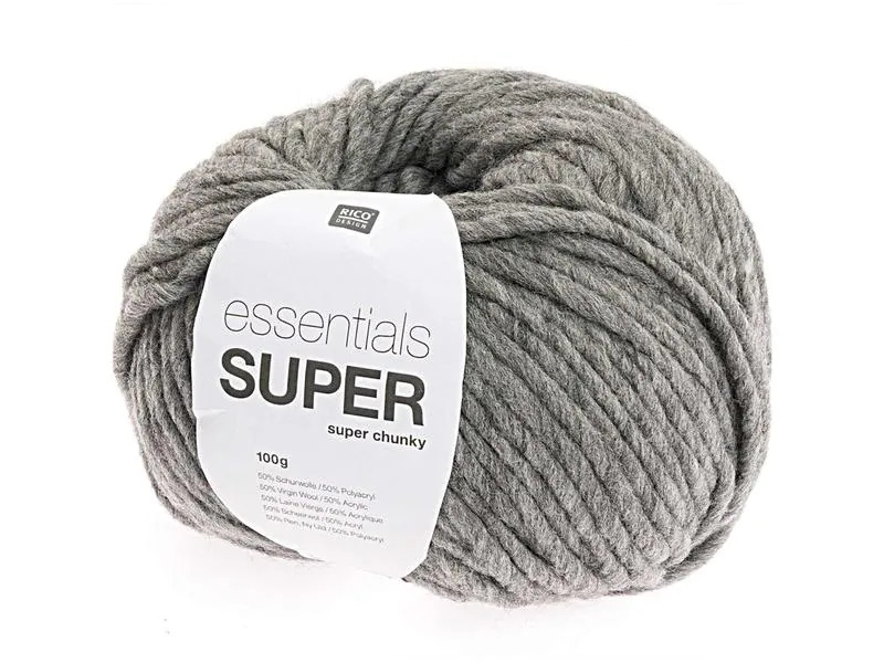 Rico Design Wolle Essentials Super Super Chunky 100 g Grau