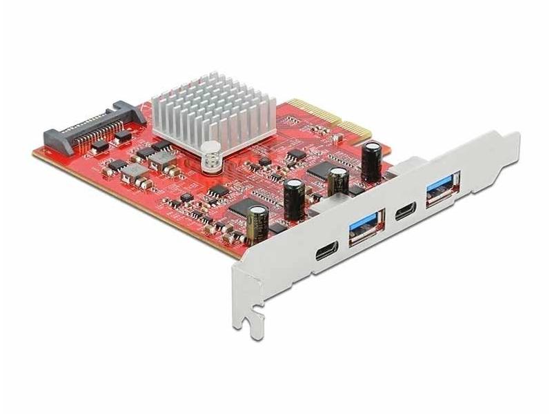 Delock PCI-Express-Karte 89041 USB 3.1 Gen2 - 2x USB-A + 2x USB-C