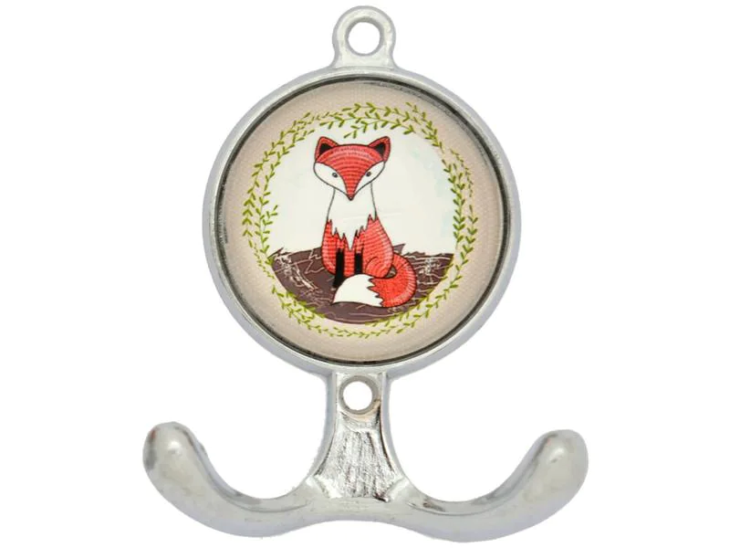 Tranquillo Wandhaken Fuchs, 2-fach, Metall/Glas