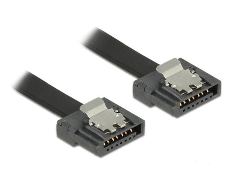 Delock SATA3-Kabel schwarz, Clip, flexibel, 30 cm