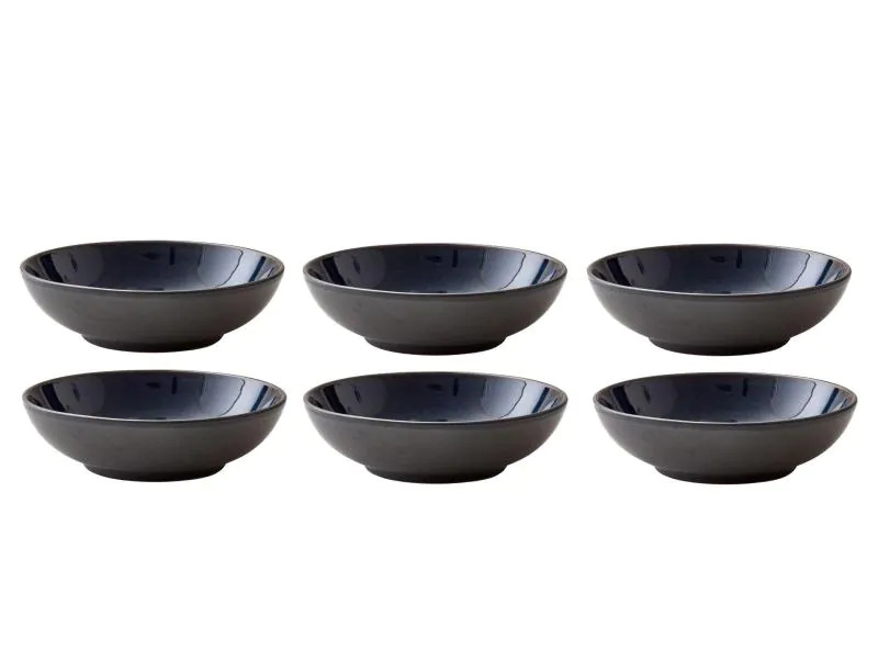 Bitz Suppen- &amp; Pastateller Ø 20 cm, 6 Stück, Schwarz/Dunkelblau