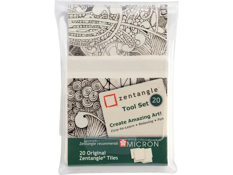 Sakura Malkarten Zentangle Tool Set 8.9 x 8.9 cm, 20 Kacheln