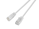 SLIM Slimpatchkabel RJ-45 - RJ-45, Cat 6, UTP, 3 m, Weiss