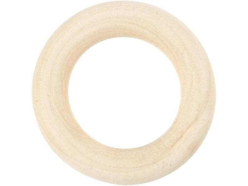 Creativ Company Holzkleinteile Ø 3.5 cm Holzring, 8 Stück
