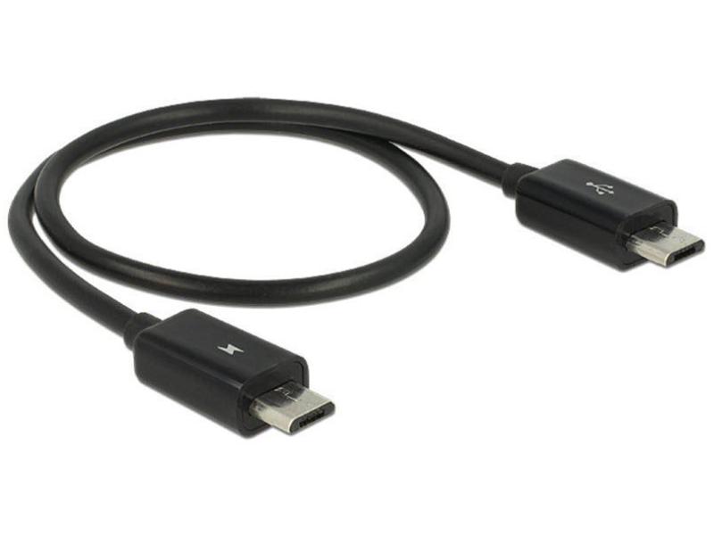 Delock USB-OTG-Kabel Powershare Micro-USB B - Micro-USB B 0.3 m