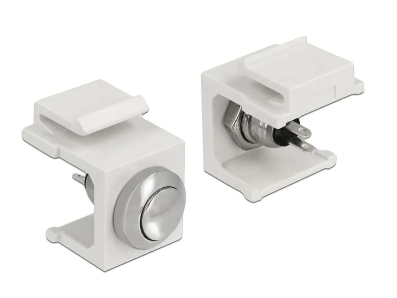 Delock Keystone-Modul Drucktaster weiss