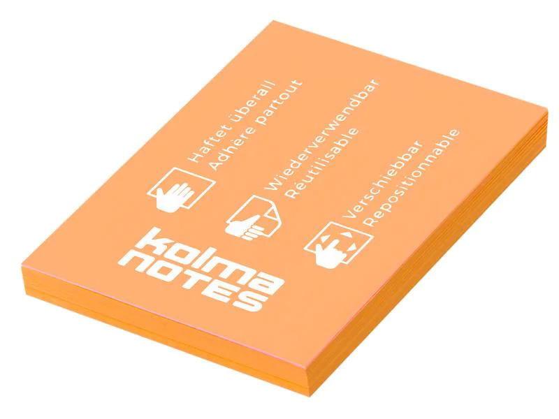Kolma Notizzettel NOTES A8 Orange, 100 Blatt