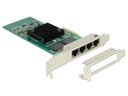 Delock Netzwerkkarte 4x1Gbps, PCI-Express x4, Intel i350 Chipset