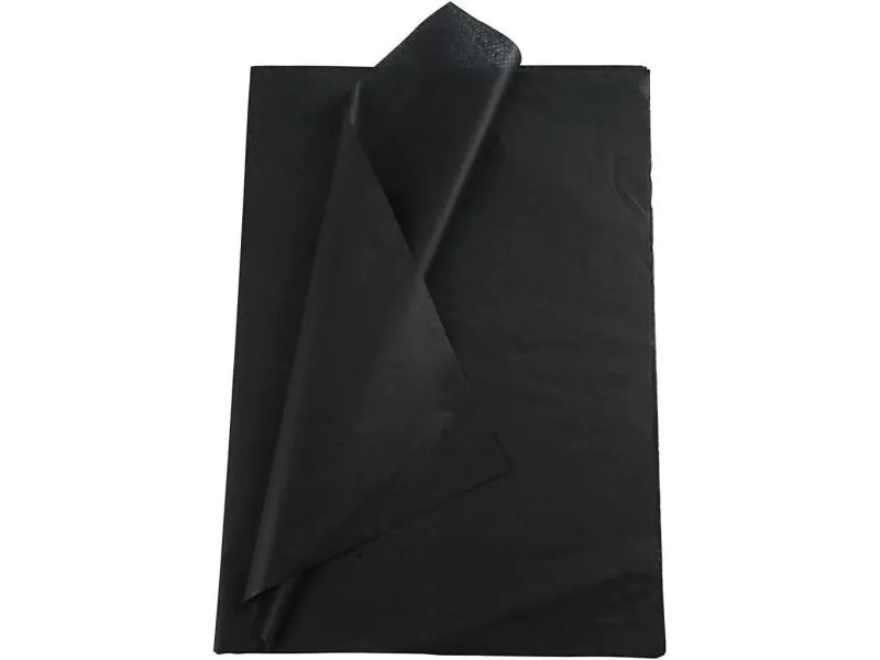 Creativ Company Seidenpapier 50 x 70 cm, 25 Blatt, Schwarz