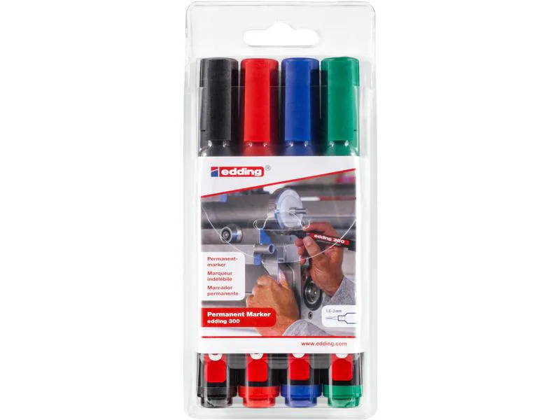 edding Permanent-Marker 300 4 Stück