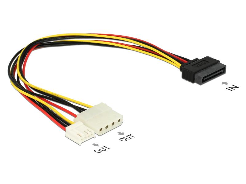 Delock Stromkabel SATA - Molex/Floppy 30 cm