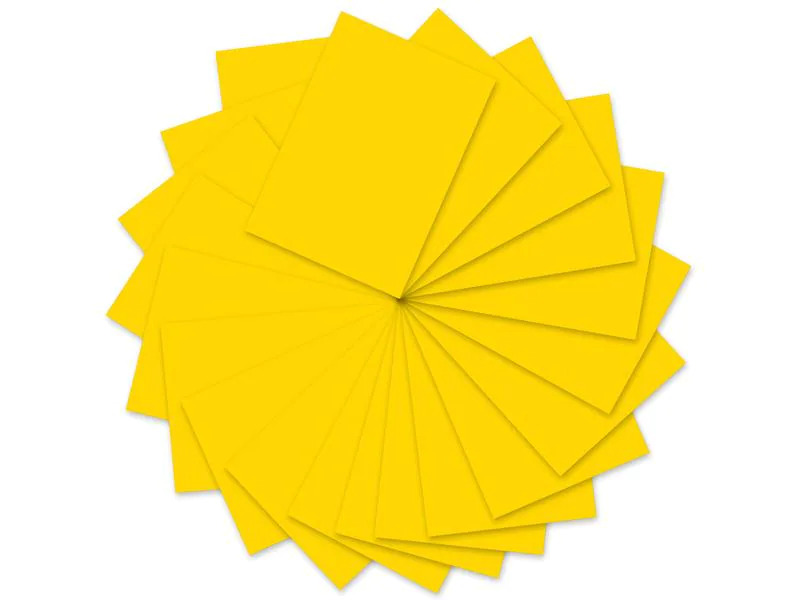 URSUS Tonzeichenpapier 50 x 70 cm, 130 g/m², 10 Blatt, Sonnengelb