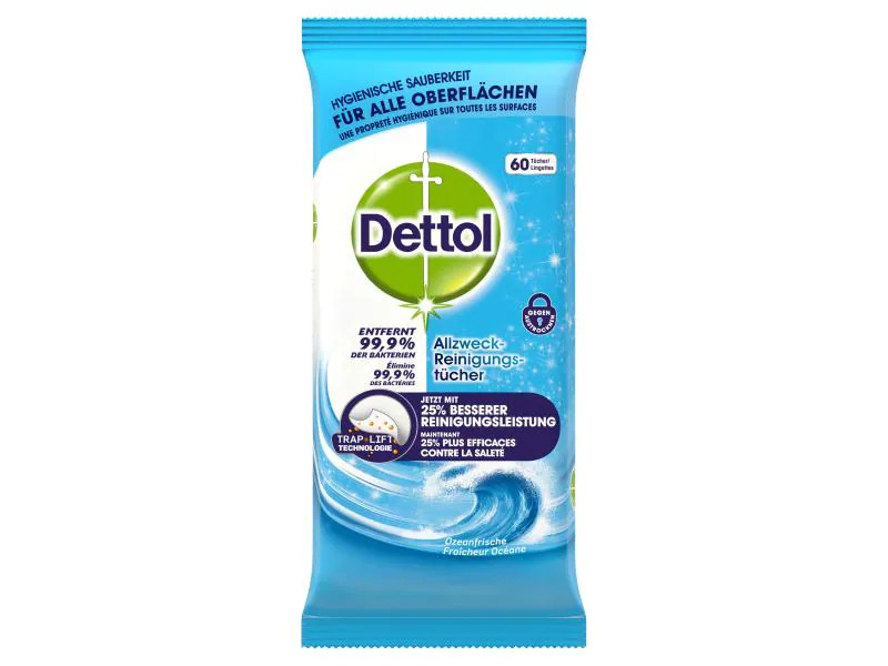 Dettol Allzweck-Reinigungstücher Ozeanfrische 60 Stück