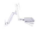 Multibrackets Tischhalterung Workstation Arm Single bis 8 kg – Weiss