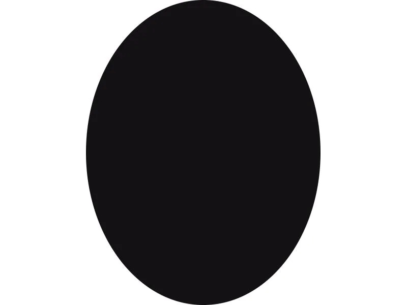 Securit Kreidetafel Silhouette Oval mit Klett, Schwarz