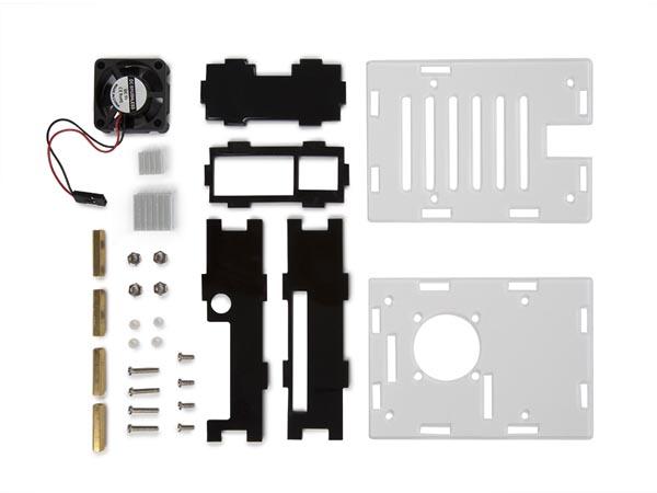 Whadda Gehäuse für Raspberry PI 4 mit Lüfter, Transparent