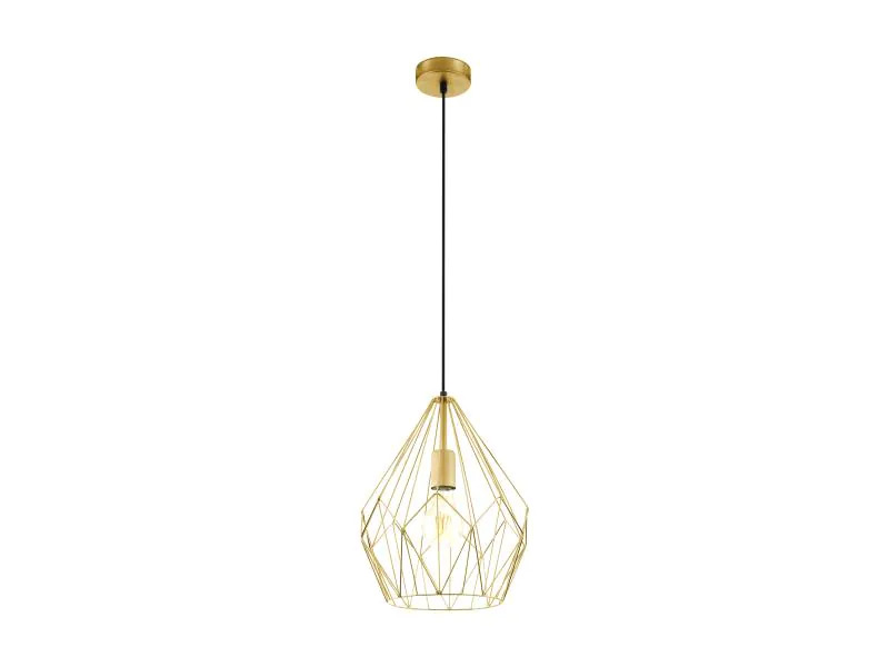 EGLO Leuchten Pendelleuchte CARLTON 1x E27 Gold