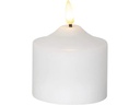 Star Trading LED-Kerze Pillar Flamme Ø 7.5 x 9.5 cm, Weiss