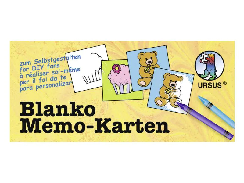 URSUS Papp-Karte Memo 60 Stück