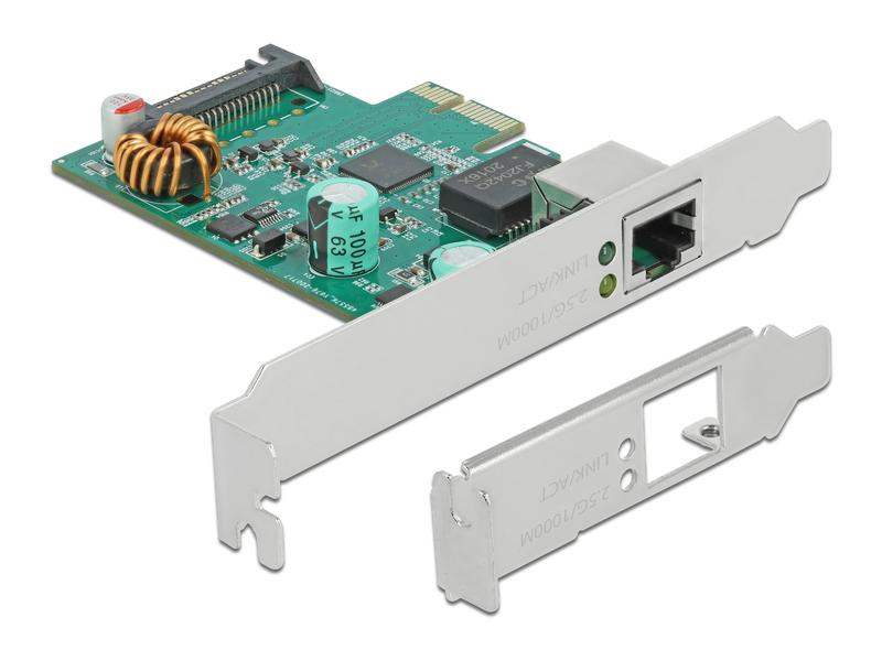 Delock Netzwerkkarte 1x 2.5Gbps LAN, PoE+, RTL8125 PCI-Express x1