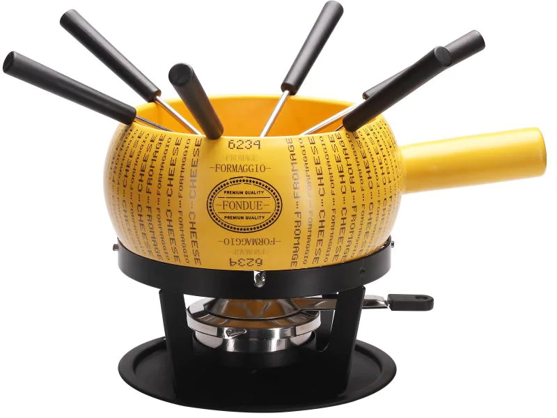 Nouvel Käsefondue-Set Parmino 9 Teile, Gelb