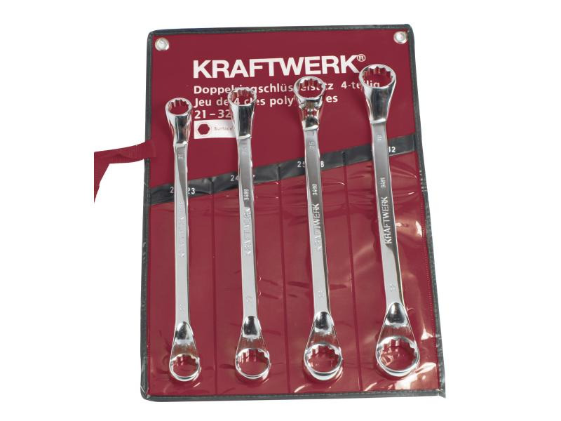 Kraftwerk Doppelringschlüssel-Set voll poliert 4-teilig