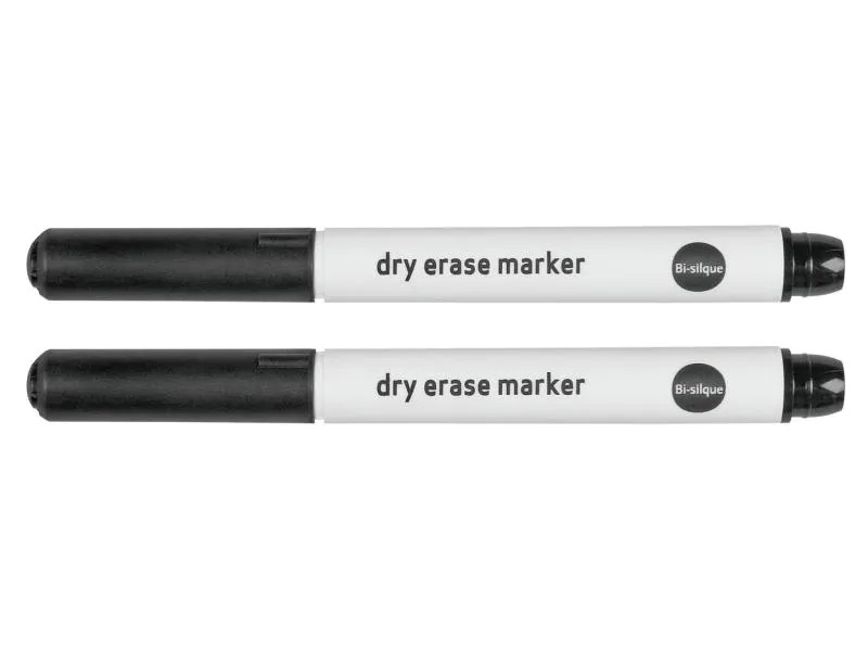 Bi-Office Glasboardmarker Schwarz, 2 Stück