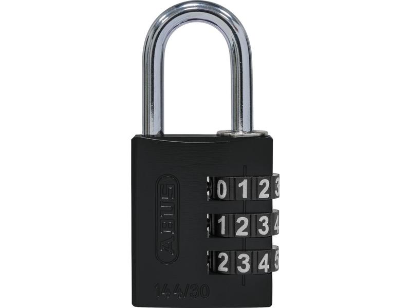 Abus Zahlenschloss 144/30 B/DFNLI Schwarz Aluminium