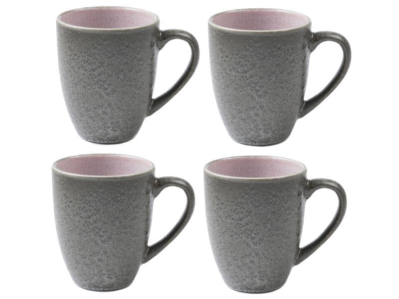 Bitz Kaffeetasse 300 ml, 4 Stück, Grau/Pink