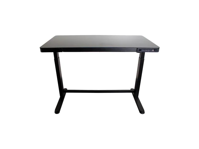 Contini Tisch ET118, 120 x 60 cm, mit Tischplatte Glas, Schwarz
