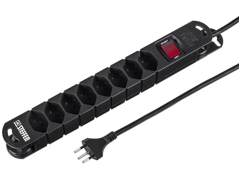 STEFFEN Steckdosenleiste STEBA VARIABL 8x T13 3 m