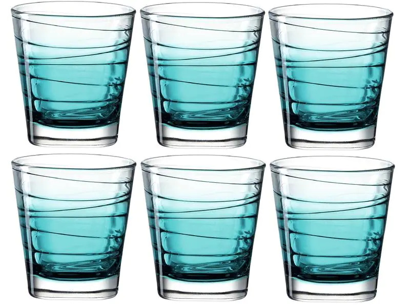 Leonardo Trinkglas Vario Struttura 250 ml, 6 Stück, Hellblau