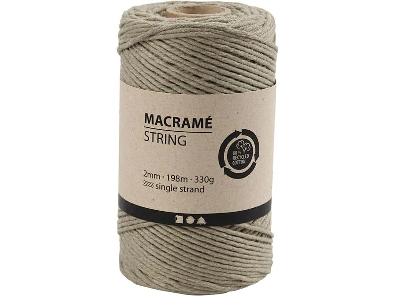 Creativ Company Baumwollgarn Makramé 330 g, Grün