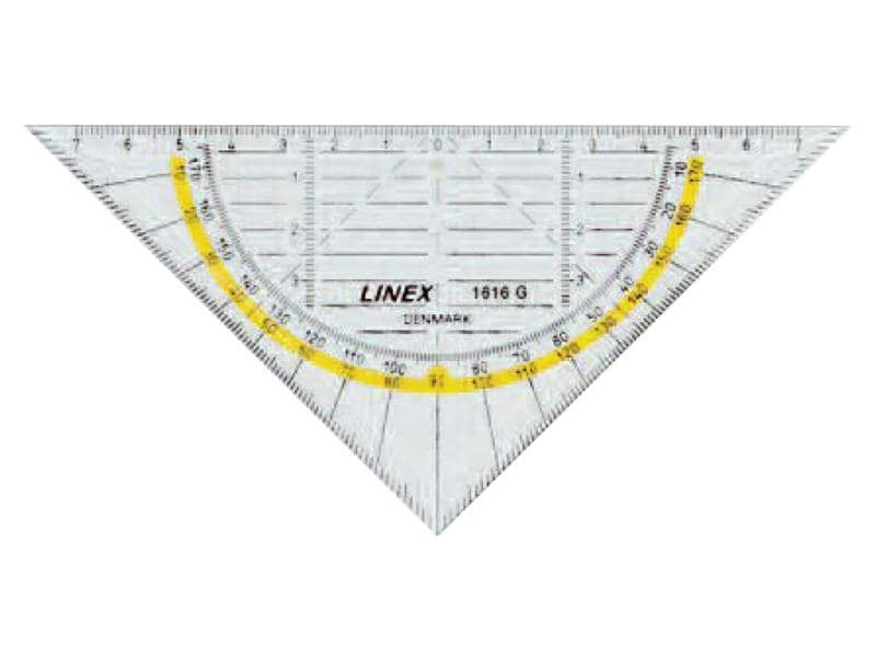 Linex Geodreieck/Dreieck 16 cm