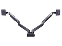 Multibrackets Tischhalterung Gas Lift Arm Dual SbS bis 10 kg – Schwarz