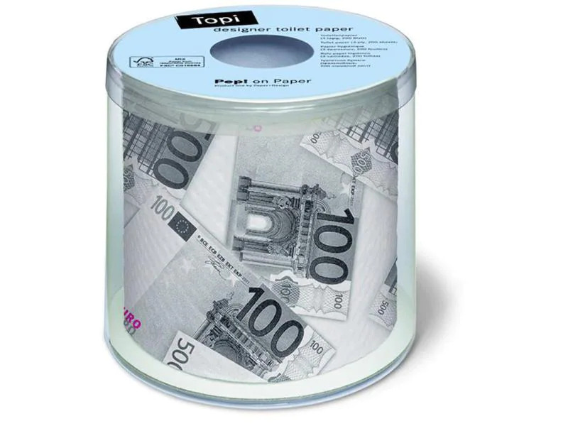 Paper + Design Toilettenpapier Euro 1 Rollen, 3-lagig, Mehrfarbig