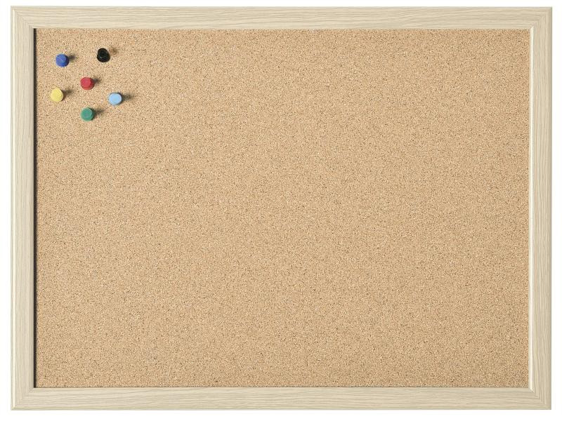 Magnetoplan Pinnwand mit Holzrahmen 40 cm x 30 cm, Braun