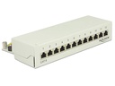 Delock Patchpanel 12 Port Desktop Cat.6 LSA grau