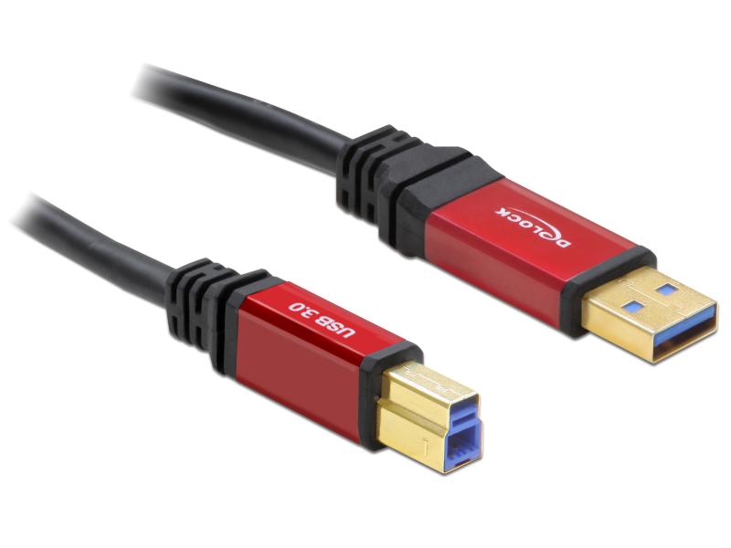 Delock USB 3.0-Kabel Premium USB A - USB B 2 m