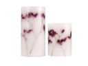 Pauleen LED-Kerzen Set Shiny Bloom, Ø 7.6 cm, Violett/Weiss, 2 Stk.