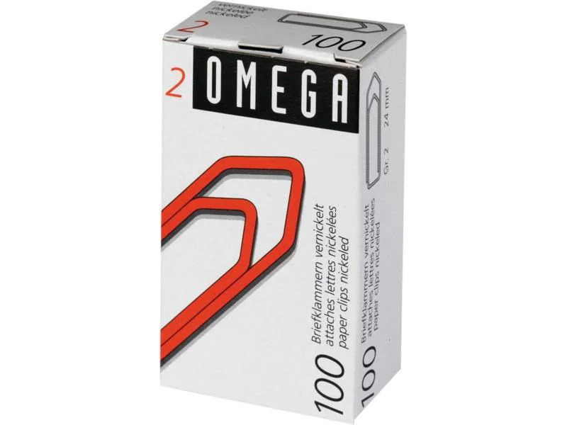 Omega Büroklammer No2 24 mm 100 Stück
