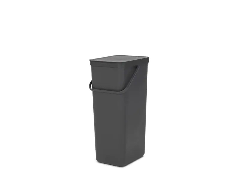 Brabantia Recyclingbehälter Sort &amp; Go 40 l, Dunkelgrau