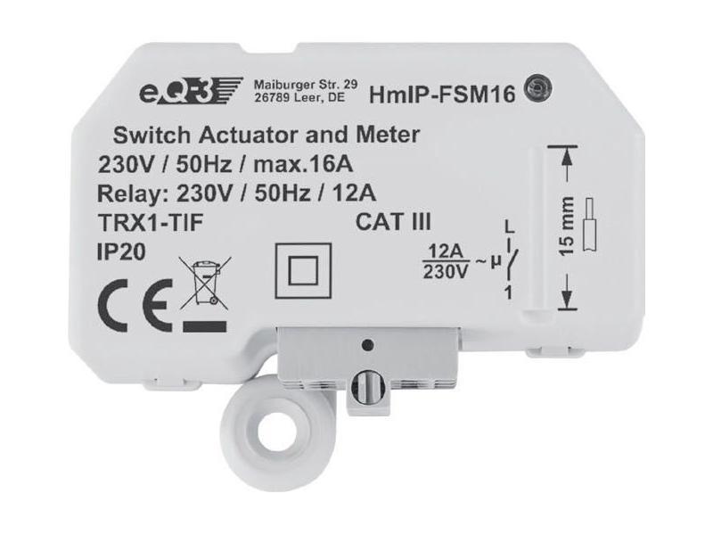 Homematic IP Smart Home Funk-Schalt-Mess-Aktor 16 A Unterputz