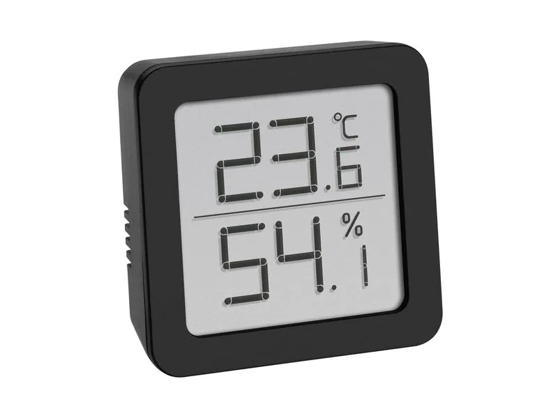 TFA Dostmann Thermo-/Hygrometer Digital, Schwarz