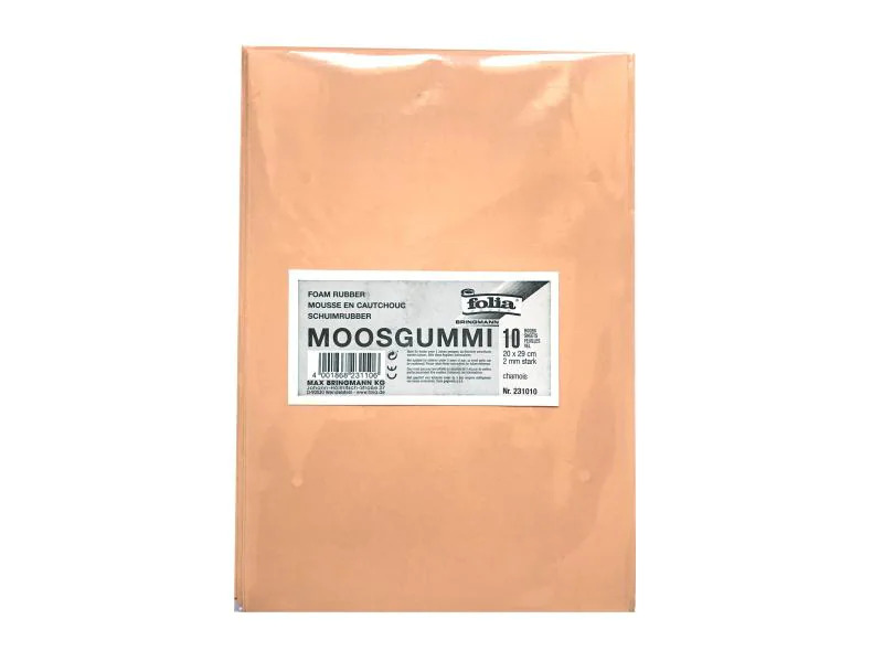 Folia Moosgummi-Set 10 Stück, Chamois