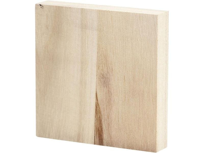 Creativ Company Holzartikel 9.6 x 9.6 cm Platte quadratisch