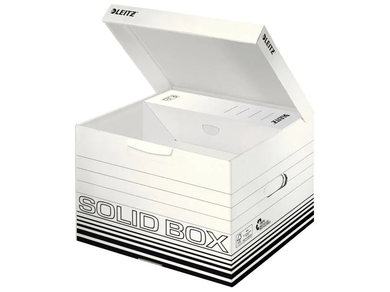 Leitz Archivschachtel Solid Box M Klappdeckel, 10 Stück, Schwarz